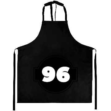 Discover Black and White Number 96 Aprons