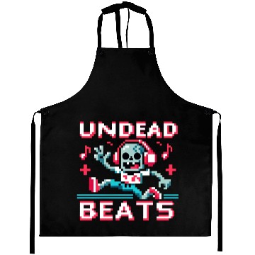 Discover Undead Beats - 8-bit Zombie Groove Aprons