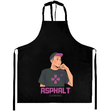 Discover Black and Purple Gaming Avatar Logo Aprons