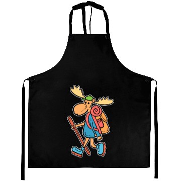 Discover Moose Hiking Nature Person Gift Aprons