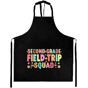Discover 2nd Second Grade Field Trip Squad Matching Aprons