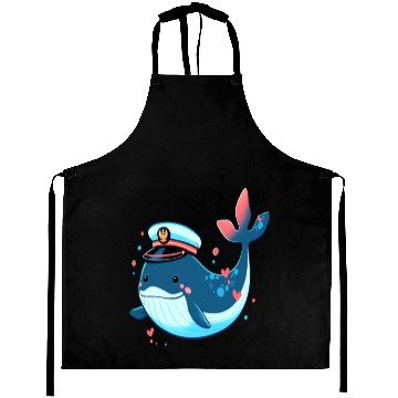 Discover Whale Sailor Cap Boat Captain Cap Boating Whale Aprons