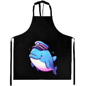 Discover Whale Sailor Cap Boat Captain Cap Boating Whale Aprons