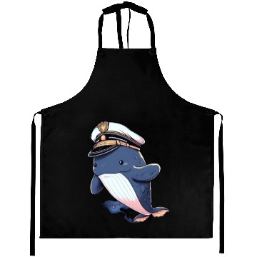 Discover Whale Sailor Cap Boat Captain Cap Boating Whale Aprons