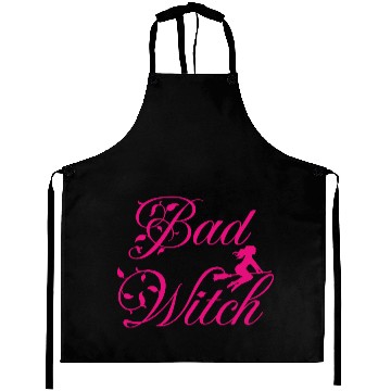 Discover bad witch; Halloween; cute; pink; witches Aprons