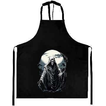 Discover Spooky Halloween Grim Reaper Aprons
