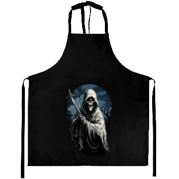 Discover Spooky Halloween Grim Reaper Aprons