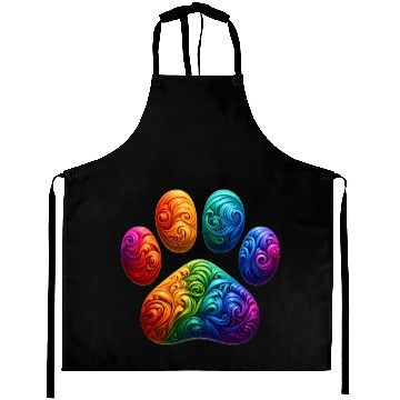 Discover Colorful Paw Prints Edition Aprons
