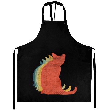 Discover Cat Retro Vintage Color Aprons