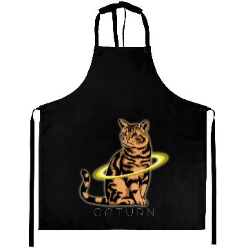 Discover CAT LOVER CATURN SATURN FUNNY Aprons