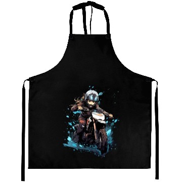 Discover Dirt Bike Anime Girl Ice Racing Motorcycle Ice Aprons
