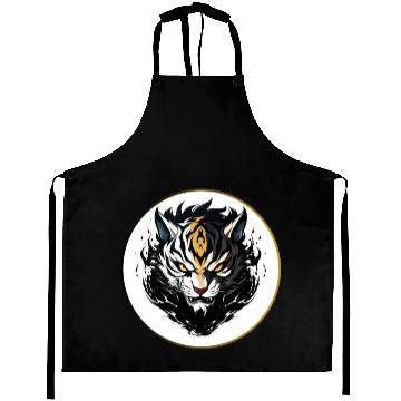 Discover Fierce Tiger Anime Aprons