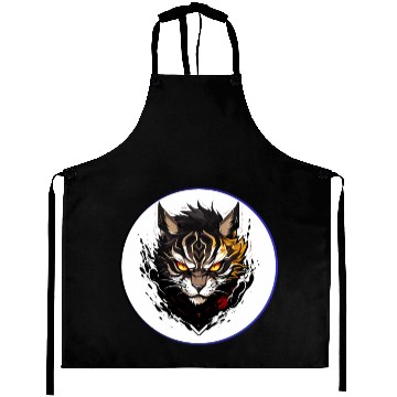 Discover Fierce Tiger Anime Aprons