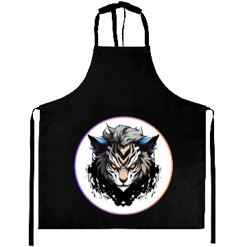 Discover Fierce Tiger Anime Aprons
