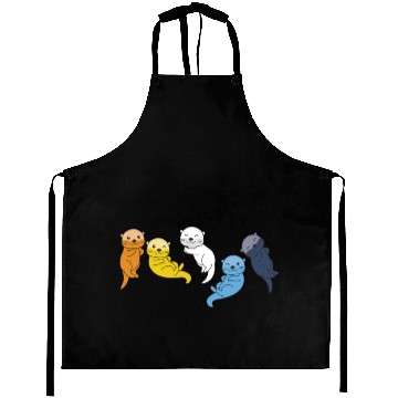 Discover Aroace Flag Pride Lgbtq Cute Otter Aprons
