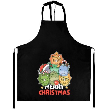 Discover Dinosaur Christmas Tree Merry Christmas Aprons