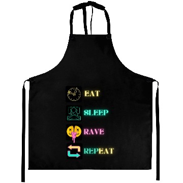 Discover Rave All Night, Dance All Day Aprons