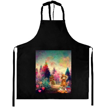 Discover "Enchanted Dreams - Psychedelic Autumn Forest" Aprons