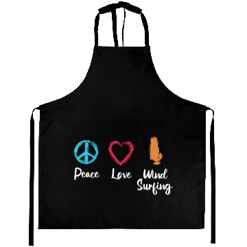 Discover Peace Love Wind Surfing Aprons