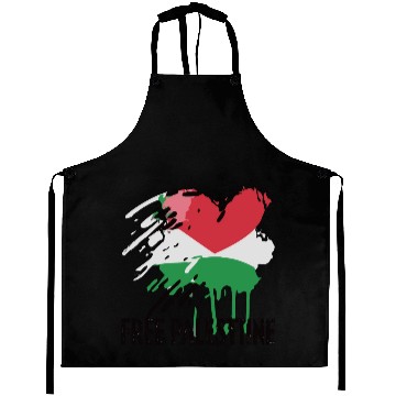 Discover I Love Free Palestine Flag Aprons