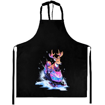 Discover Snowmobile Deer Motor Sled Riding Snowmobiling Aprons
