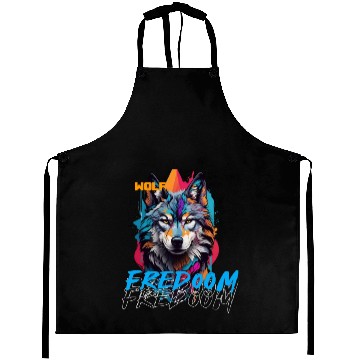 Discover Incredible wolf face street Aprons