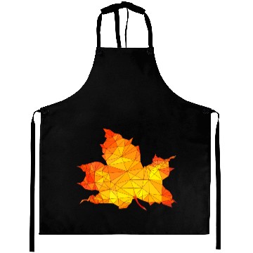 Discover Polygonal Autumn Maple Tree Leaf Poly Art Aprons