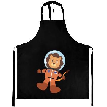 Discover Lion In Space Suit Aprons