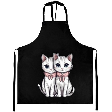 Discover there are two kittens Aprons