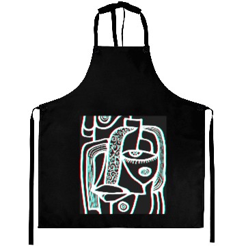 Discover Abstract lines portrait Aprons