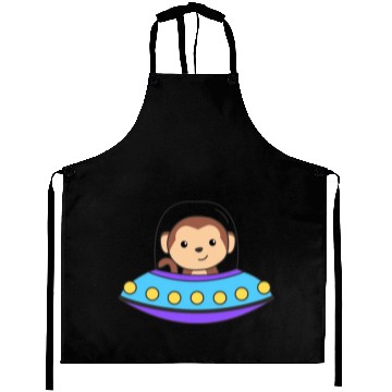 Discover Monkey Ufo Space Universe Aprons