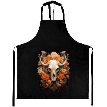 Discover Vintage Bohemian Sugar Skull Bloom Aprons