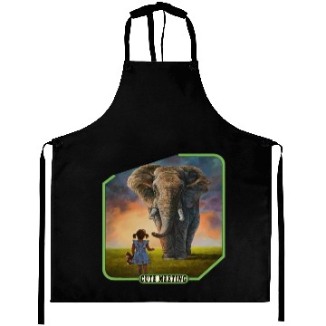 Discover Girl and elephant Aprons