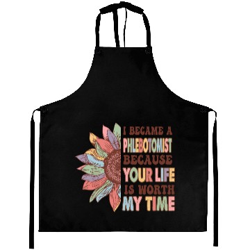 Discover Phlebotomist Rainbow Leopard Print Face Aprons