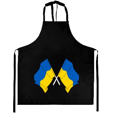 Discover Two flags of Ukraine crossed Aprons