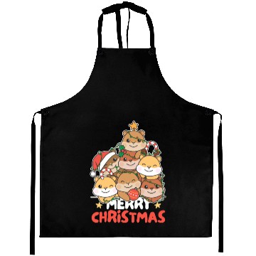 Discover Hamster Christmas Tree Merry Christmas Aprons
