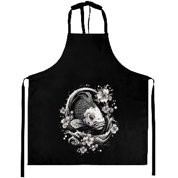 Discover Koi Fish Koi Carp Japanese Tatto-style Koi Aprons