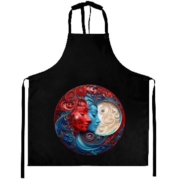 Discover Ceramic Good Evil Contrast Moon Aprons