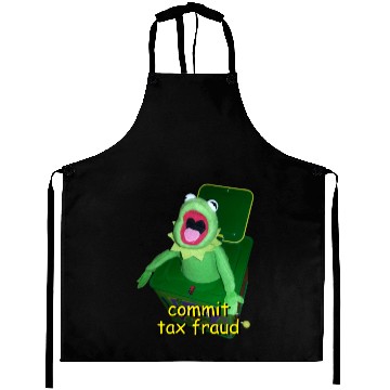 Discover Commit Tax Fraud Cursed Meme Aprons