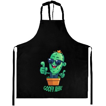 Discover Fun Cactus Character Goofy Ahh Aprons