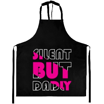 Discover Pink Silent But Dadly Street style Aprons