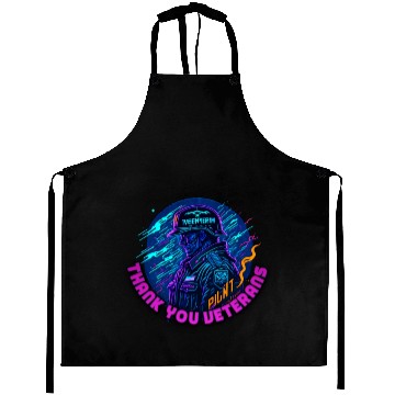 Discover hero A neon Veterans Day vector Aprons