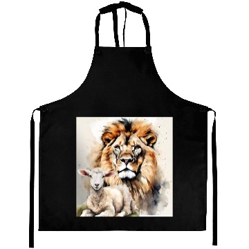 Discover Lion and Lamb Christian Apparel Aprons