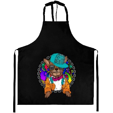 Discover Street Dog Chihuahua Graffiti With Chain Dog Aprons