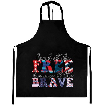 Discover 4th of july Land of the free Aprons