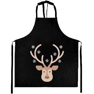 Discover Reindeer Head With Snowflakes Aprons