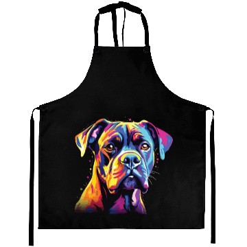 Discover Watercolor Colorful Boxer Aprons