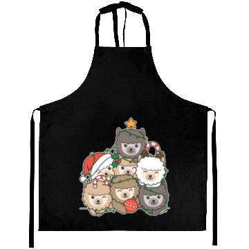 Discover Alpaca Christmas Tree Funny Animal Christmas Aprons