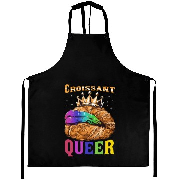 Discover Croissant Queer French Pastry Funny LGBTQ Aprons