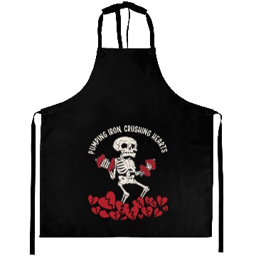 Discover Anti Valentine´s Day Broken Heart Powerlifting Gym Aprons